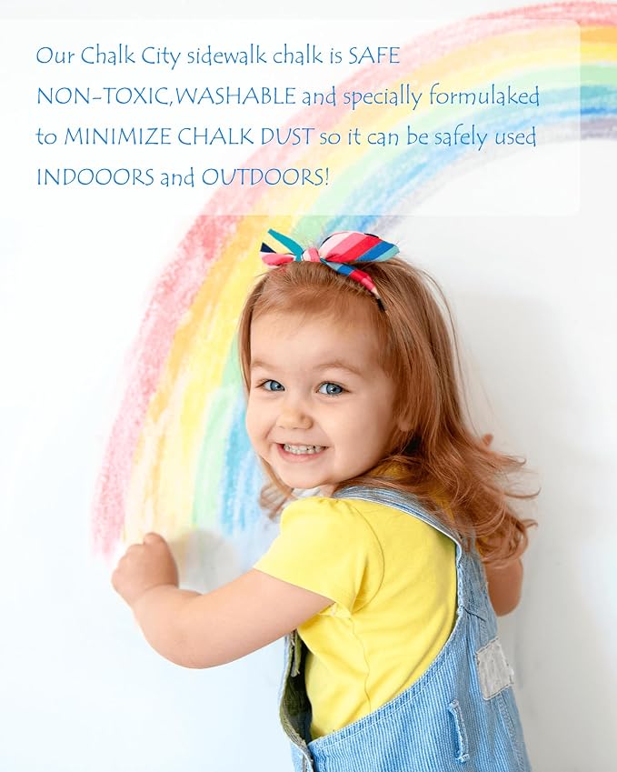 NewFamily Dustless Chalk 2-Pack, 24 Sticks – Non-Toxic, Washable Sidewalk & - Image 6