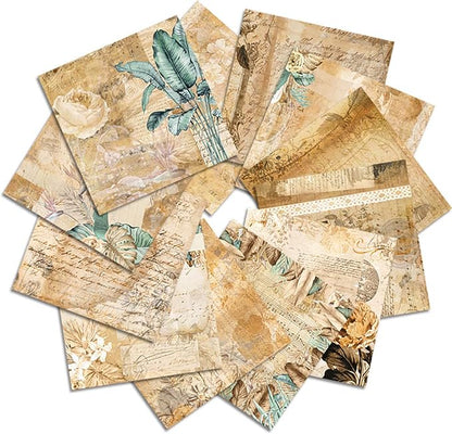 YASMEN Scrapbook Paper Pad 12x12, Vintage Patterned Cardstock, Single-Sided - Image 4