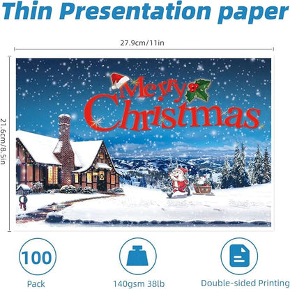 Uinkit 100 Sheets Thin Matte Presentation Paper Photo Double Sided 8.5x11 38lb - Image 3
