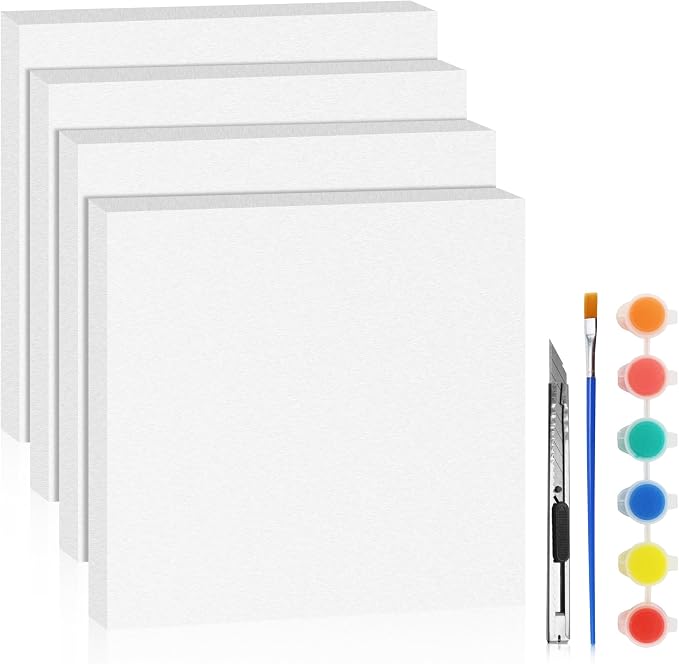LuckyFoam White 4 Pack 12x12x1 inch Foam Sheets 1 Inch Thick Polystyrene by LuckyFoam