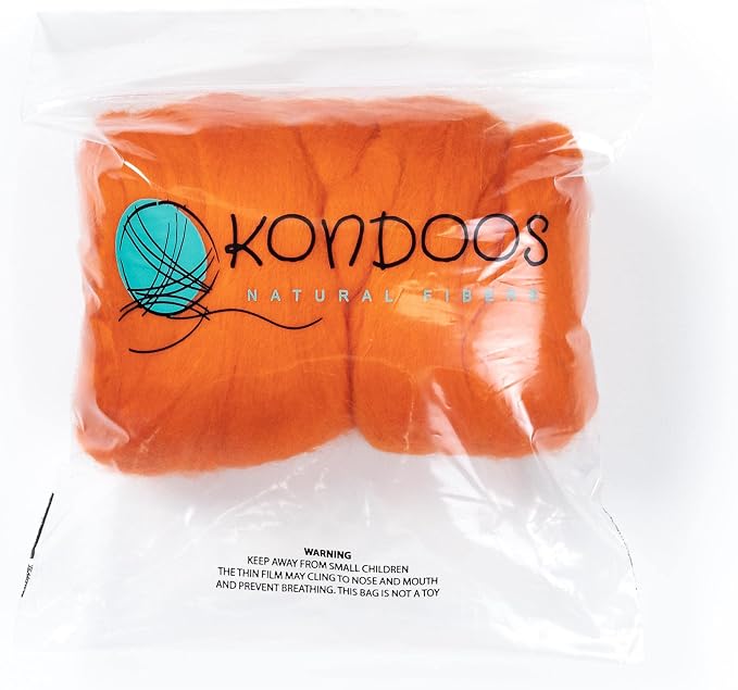 Colored Natural Wool roving, 8 OZ. Best Wool - Image 3