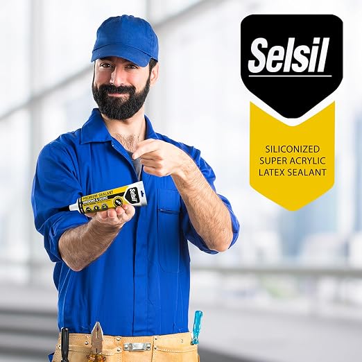 Selsil Siliconized Super Acrylic Latex Sealant, Indoor & Outdoor Paintable Caulk - Image 7