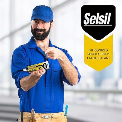 Selsil Siliconized Super Acrylic Latex Sealant, Indoor & Outdoor Paintable Caulk - Image 7