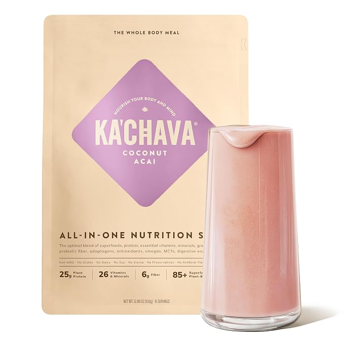 Ka’Chava Whole Body Meal Shake Coconut Acai 2 lb – Vegan Protein Powder by KaChava