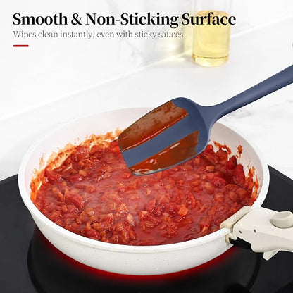 600ºF Heat Resistant Spatulas, High Heat Food Safe Semless Kitchen Silicone - Image 5