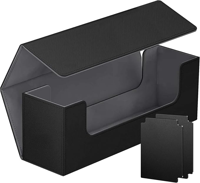 Card Deck Case for Trading Cards, Leather Magnetic Closure Commander Card by Homthy