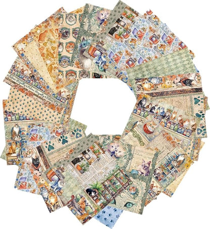 24 Sheets Kitten Decorative Scrapbooking Paper Pad 6x6 Craft Paper Single-Side - Image 5