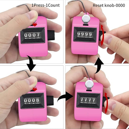 12 Pcs Hand Tally Counter 4-Digit Lap Counter Clicker, Manual Mechanical - Image 7