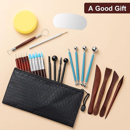 Amrules Clay Tools Kit, Practical Polymer Clay Sculpting Tools Kit, Air Dry - Image 7
