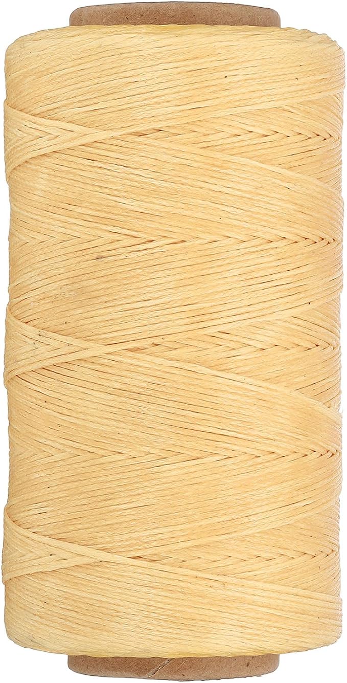 PATIKIL 284 Yard Flat Waxed Thread 150D 1mm Leather Sewing Cord by PATIKIL
