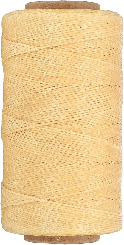 PATIKIL 284 Yard Flat Waxed Thread 150D 1mm Leather Sewing Cord by PATIKIL