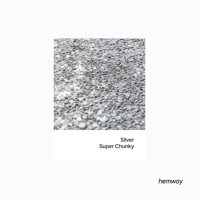Hemway Glitter for Resin 100g Silver Metallic Crystals for Epoxy Craft Super - Image 2