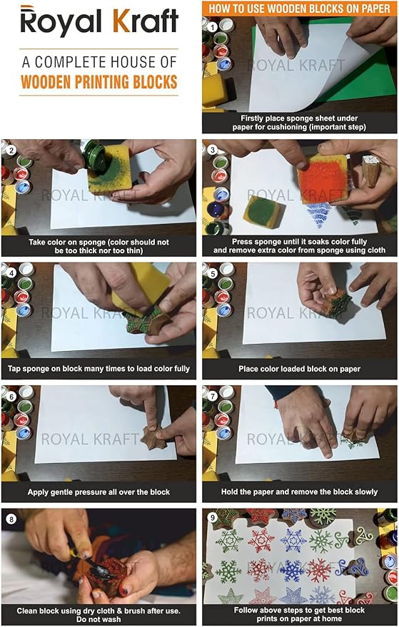 Fabric Wood Stamps Artistic Small Round Design Printing Blocks Htag2151 - Image 6