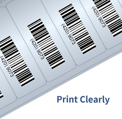 1" x 2-5/8" Address Labels- Matte Silver Mailing Labels Stickers - Image 6