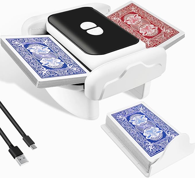 Automatic Card Shuffler，Rechargeable One-Click Card Shuffler by gonsir