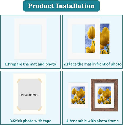 ZBEIVAN 11x14 White Picture Mats - Image 4