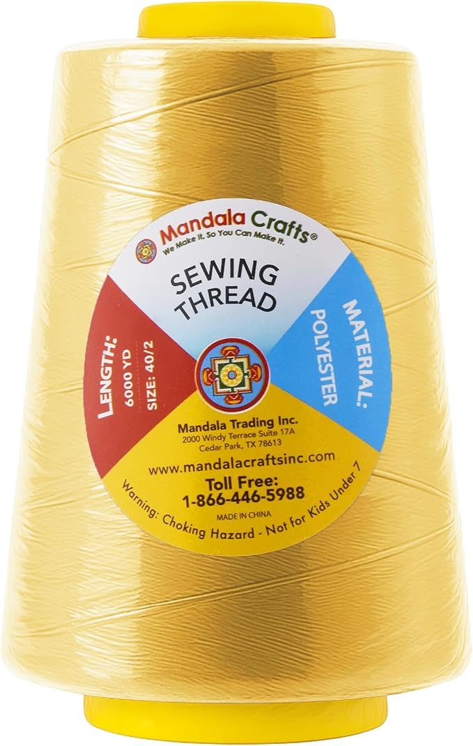 Mandala Crafts 4 Pack of Serger Threads Cones Spools - Image 4