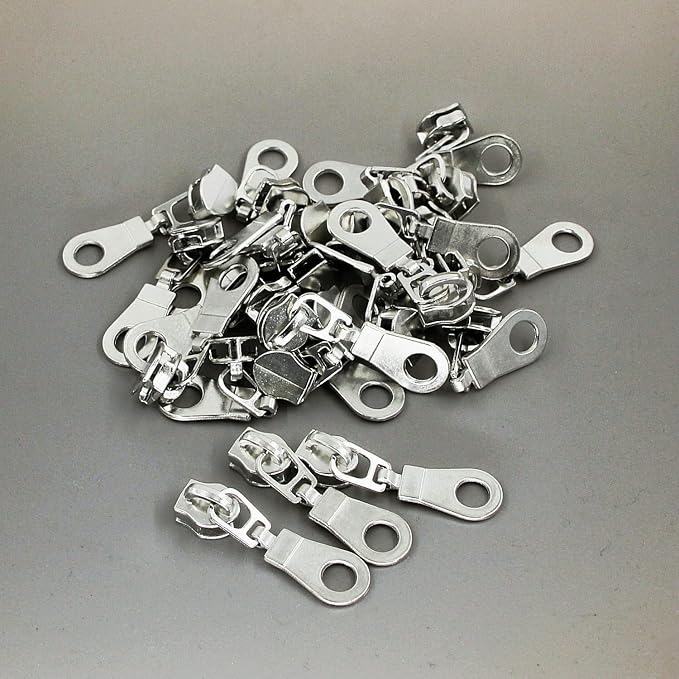 Leekayer #5 Metallic Nylon Coil Zippers by The Yard Rainbow Teeth Zipper Bulk - Image 4