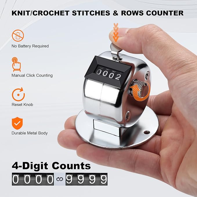YOJOB Stitch Counters for Knitting and Crocheting, Metal Knitting Row Counter - Image 4