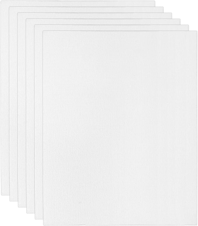 PATIKIL 6x8 Canvas Boards for Painting, 6 Pack 100% Cotton Square Triple Primed by PATIKIL
