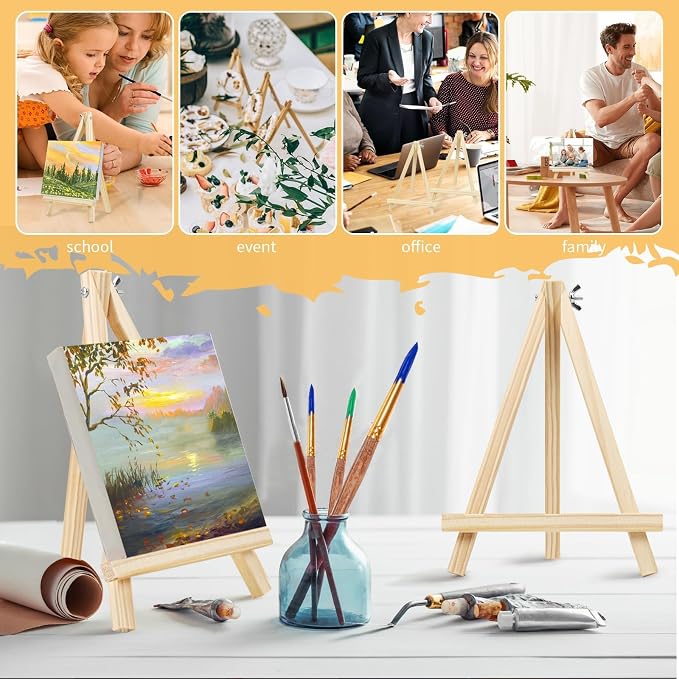 TKOnline 10PCS 9 Inch Wood Easels, Easel Stand - Image 6