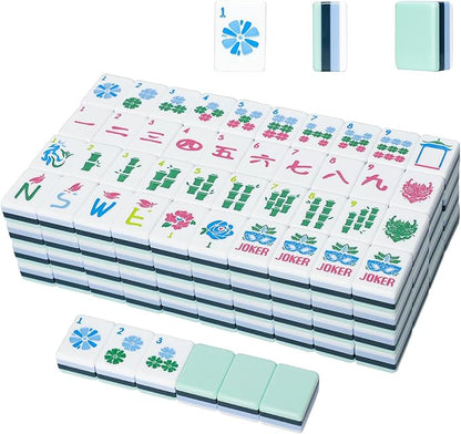 American Mahjong Tile Set with160 Acrylic 4 Layer Engraved Mahjong Tiles by HOME