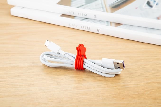 Reusable Silicone Magnetic Cable Ties, 28 Pack 7.48'' Magnetic Twist Ties - Image 3