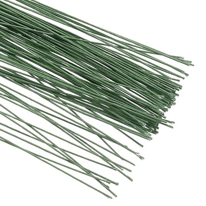 PATIKIL 20 Gauge 16" Floral Stem Wire, Dark Green - Image 4