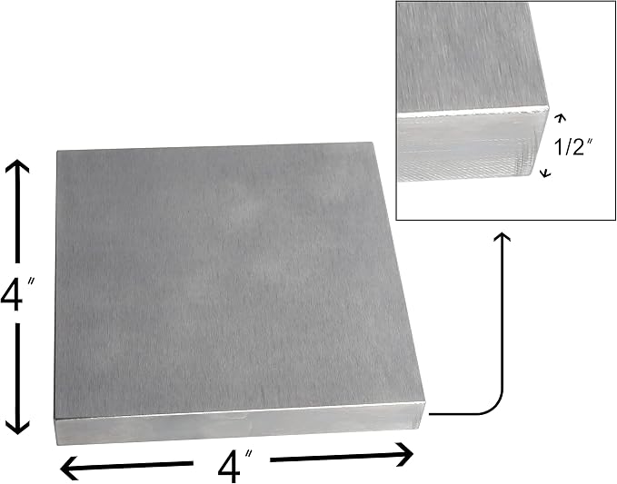 HimaPro Steel Bench Block 4"x4" Flat Anvil Jewelers Tool Metal Bench Block - Image 3