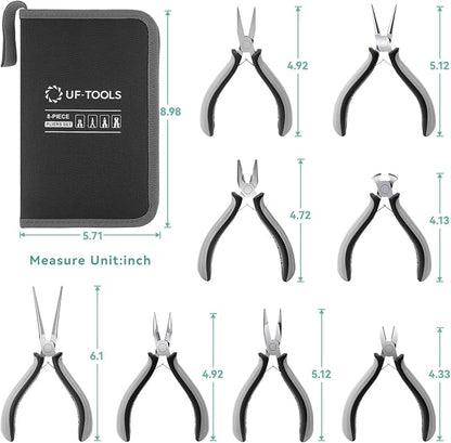 SOONAN 8 Pieces Mini Pliers Set, Jewelry Making Tools - Image 2