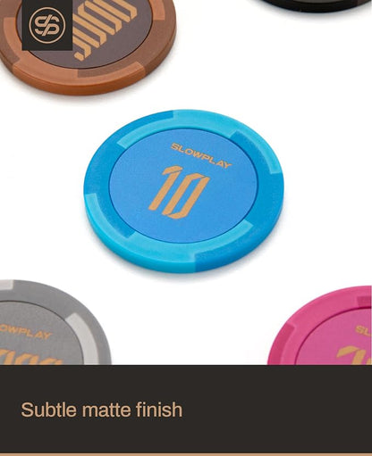 SLOWPLAY Godel Clay Poker Chips, 14 Grams Heavyweight Clay Composite, 40mm - Image 2