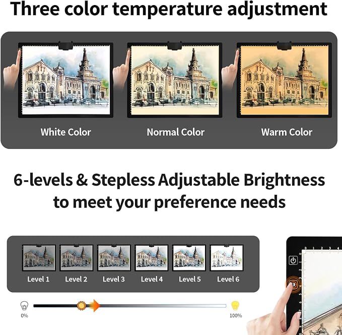 Rechargeable A3 Light Pad for Diamond Painting, Tracing Light Box - Image 4
