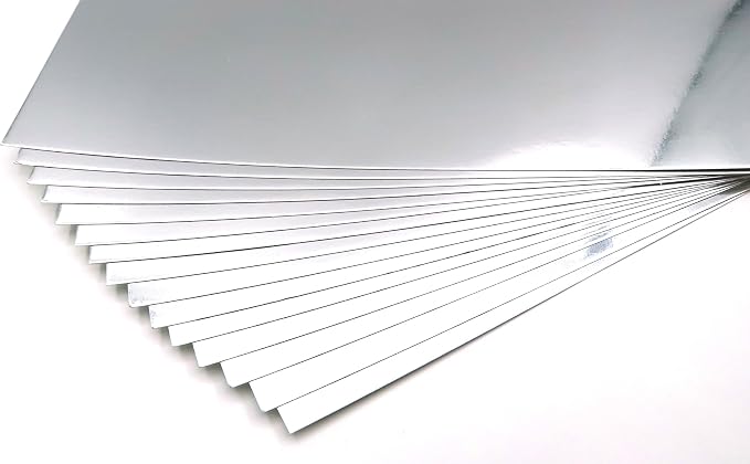TGXRZX Metallic Silver Cardstock Paper, Size 8 "x 11", Mirror Finish Gold Foil by TGXRZX