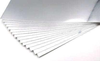 TGXRZX Metallic Silver Cardstock Paper, Size 8 "x 11", Mirror Finish Gold Foil by TGXRZX