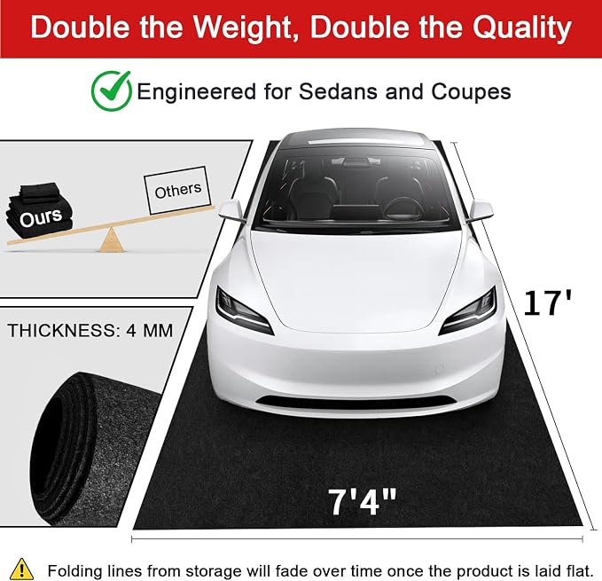 Heavy-Duty Garage Floor Mat 17' x 7'4" - Image 2