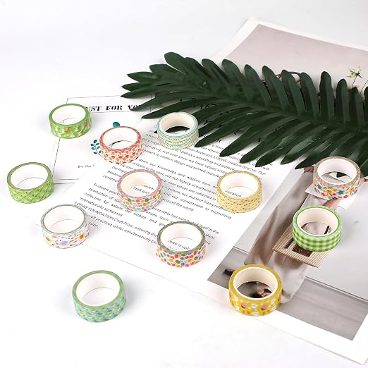 12 Rolls Summer Washi Tape, Cute Animal Decorative Sticker - Image 3