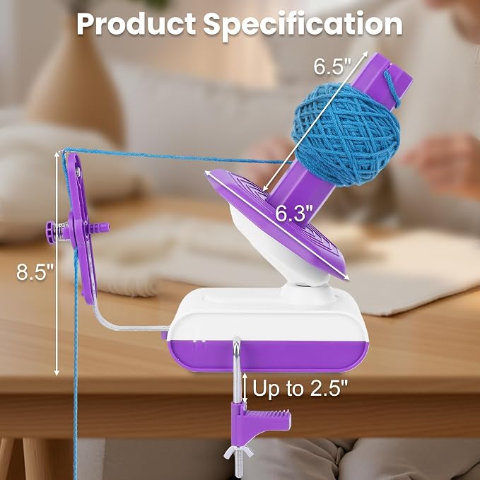 Electric Yarn Winder, Large Capacity 13oz Yarn Ball Winder - Image 3
