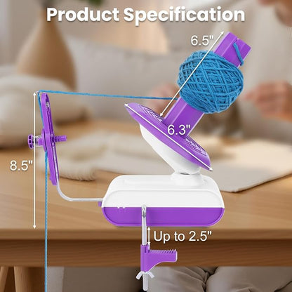 Electric Yarn Winder, Large Capacity 13oz Yarn Ball Winder - Image 3