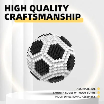 Soccer Building Block Set, Adults challenging STEM Block Decorations, Miniature - Image 6