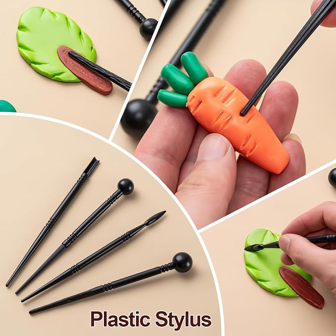 Amrules Clay Tools Kit, Practical Polymer Clay Sculpting Tools Kit, Air Dry - Image 2