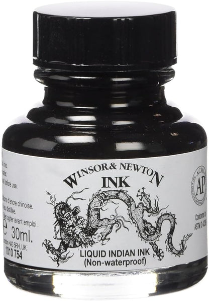 Winsor & Newton Drawing Ink, 30ml Bottle, Liquid Indian by WinsorNewton