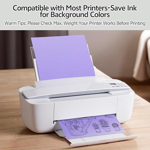 12x12 Inch Colored Sticker Paper Sheets Heavyweight Printable Sticky Back - Image 4