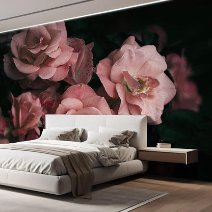 wall26 Removable Wall Sticker/Wall Mural Close Up Dark Rose Flower Blossoms - Image 4