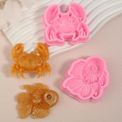 1 Pcs Vivid Ocean Theme Fish Fondant Mold, Cute Fish Candy Silicone Mold - Image 7