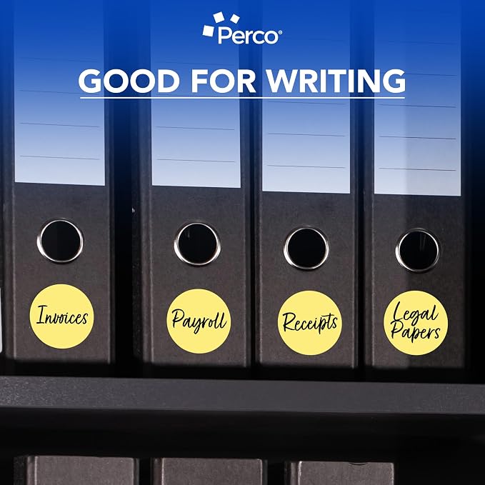 Perco Metallic Gold 3" Round Circle Dot Sticker Labels - Image 6