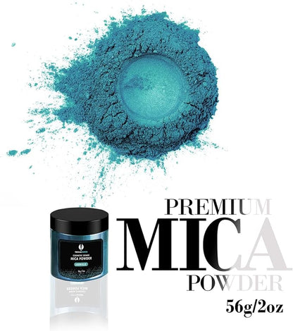 Laguna Blue Mica Powder for Epoxy Resin 56g / 2oz. Jar - Image 2