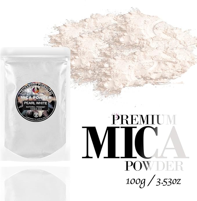 Pearl White MICA Powder for EPOXY Resin 100G / 3.5OZ. Sealed Bag - Image 3