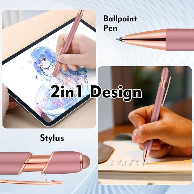 12 PCS 2 in 1 Stylus Ballpoint Pen - Image 2