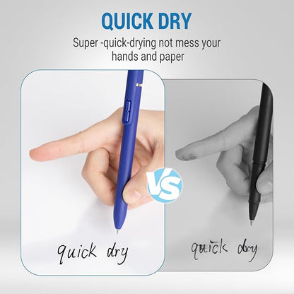 inkipen- 8 Pack Pens, Gel pens Black Ink, Fine Point, Quick-Drying Smooth - Image 5