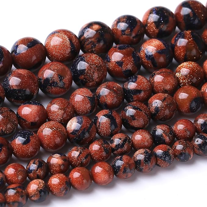 60PCS 6MM Sandstone Beads Energy Healing Beads by JIANJING